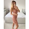 Šaty flitrové na ramínka dámské (S/M ONE SIZE) ITALSKÁ MÓDA IMWY23191/DUR