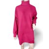 Šaty teplé dlouhý rukáv dámské nadrozměr (L/XL ONE SIZE) ITALSKá MóDA IMC23460/DR (Velikost L/XL, Barva béžová)