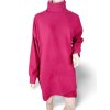 Šaty teplé dlouhý rukáv dámské nadrozměr (L/XL ONE SIZE) ITALSKá MóDA IMC23460/DR (Velikost L/XL, Barva béžová)
