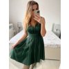 Šaty krátké společenské na ramínka dámské (S/M ONE SIZE) ITALSKÁ MÓDA IMPSH23C662/DU (Velikost S/M/L, Barva Černá)