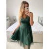Šaty krátké společenské na ramínka dámské (S/M ONE SIZE) ITALSKÁ MÓDA IMPSH23C662/DU (Velikost S/M/L, Barva Černá)