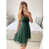 Šaty krátké společenské na ramínka dámské (S/M ONE SIZE) ITALSKÁ MÓDA IMPSH23C662/DU (Velikost S/M/L, Barva Černá)