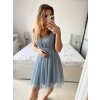 Šaty krátké společenské na ramínka dámské (S/M ONE SIZE) ITALSKÁ MÓDA IMPSH23C662/DU (Velikost S/M/L, Barva Černá)