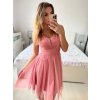 Šaty krátké společenské na ramínka dámské (S/M ONE SIZE) ITALSKÁ MÓDA IMPSH23C662/DU (Velikost S/M/L, Barva Černá)