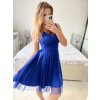 Šaty krátké společenské na ramínka dámské (S/M ONE SIZE) ITALSKÁ MÓDA IMPSH23C662/DU (Velikost S/M/L, Barva Černá)