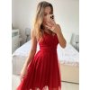 Šaty krátké společenské na ramínka dámské (S/M ONE SIZE) ITALSKÁ MÓDA IMPSH23C662/DU (Velikost S/M/L, Barva Černá)