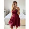 Šaty krátké společenské na ramínka dámské (S/M ONE SIZE) ITALSKÁ MÓDA IMPSH23C662/DU (Velikost S/M/L, Barva Černá)