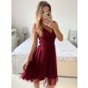 Šaty krátké společenské na ramínka dámské (S/M ONE SIZE) ITALSKÁ MÓDA IMPSH23C662/DU (Velikost S/M/L, Barva Černá)