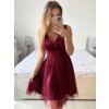 Šaty krátké společenské na ramínka dámské (S/M ONE SIZE) ITALSKÁ MÓDA IMPSH23C662/DU (Velikost S/M/L, Barva Černá)