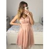 Šaty krátké společenské na ramínka dámské (S/M ONE SIZE) ITALSKÁ MÓDA IMPSH23C662/DU (Velikost S/M/L, Barva Černá)