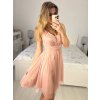 Šaty krátké společenské na ramínka dámské (S/M ONE SIZE) ITALSKÁ MÓDA IMPSH23C662/DU (Velikost S/M/L, Barva Černá)