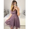 Šaty krátké společenské na ramínka dámské (S/M ONE SIZE) ITALSKÁ MÓDA IMPSH23C662/DU (Velikost S/M/L, Barva Černá)