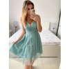Šaty krátké společenské na ramínka dámské (S/M ONE SIZE) ITALSKÁ MÓDA IMPSH23C662/DU (Velikost S/M/L, Barva Černá)