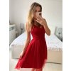 Šaty krátké společenské na ramínka dámské (S/M ONE SIZE) ITALSKÁ MÓDA IMPSH23C662/DU (Velikost S/M/L, Barva Černá)