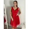 Šaty krátké společenské na ramínka dámské (S/M ONE SIZE) ITALSKÁ MÓDA IMPSH23C662/DU (Velikost S/M/L, Barva Černá)