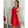 Šaty krátké společenské na ramínka dámské (S/M ONE SIZE) ITALSKÁ MÓDA IMPSH23C662/DU (Velikost S/M/L, Barva Černá)