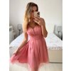 Šaty krátké společenské na ramínka dámské (S/M ONE SIZE) ITALSKÁ MÓDA IMPSH23C662/DU (Velikost S/M/L, Barva Černá)