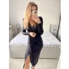 Šaty elegantní flitrové dlouhý rukáv dámské (S/M ONE SIZE) ITALSKá MóDA IMM23M30557/DU