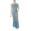 Šaty společenské dlouhé třpytivé na ramínka dámské (S/M ONE SIZE) ITALSKÁ MODA IMM23M51395/DU (Velikost S/M/L, Barva Černá)