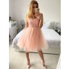 Šaty společenské elegantní bez rukávu krátké plesové dámské (S/M ONE SIZE) ITALSKÁ MÓDA IMM22PL19801KR/DU (Velikost S/M/L, Barva bílá)