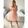Šaty společenské elegantní bez rukávu krátké plesové dámské (S/M ONE SIZE) ITALSKÁ MÓDA IMM22PL19801KR/DU (Velikost S/M/L, Barva bílá)