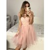 Šaty společenské na ramínka dámské (S/M ONE SIZE) ITALSKÁ MÓDA IMM2319871/DU (Velikost S/M/L, Barva růžová)