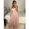 Šaty dlouhé společenské na ramínka dámské (S/M ONE SIZE) ITALSKÁ MÓDA IMM2369871/DU (Velikost S/M/L, Barva růžová)