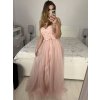 Šaty dlouhé společenské na ramínka dámské (S/M ONE SIZE) ITALSKÁ MÓDA IMM2369871/DU (Velikost S/M/L, Barva růžová)