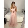 Šaty dlouhé společenské na ramínka dámské (S/M ONE SIZE) ITALSKÁ MÓDA IMM2369871/DU (Velikost S/M/L, Barva růžová)
