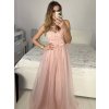 Šaty dlouhé společenské na ramínka dámské (S/M ONE SIZE) ITALSKÁ MÓDA IMM2369871/DU (Velikost S/M/L, Barva růžová)
