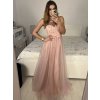 Šaty dlouhé společenské na ramínka dámské (S/M ONE SIZE) ITALSKÁ MÓDA IMM2369871/DU (Velikost S/M/L, Barva růžová)