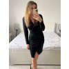 Šaty společenské třpytivé dlouhý rukáv dámské (S/M/L ONE SIZE) ITALSKá MóDA IMC23505/DU
