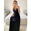 Šaty dlouhé třpytivé společenské na ramínka dámské (S/M/L ONE SIZE) ITALSKÁ MÓDA IMC23490/DU (Velikost M/L, Barva Černá)