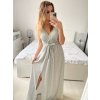 Šaty dlouhé třpytivé společenské na ramínka dámské (S/M/L ONE SIZE) ITALSKÁ MÓDA IMC23490/DU (Velikost M/L, Barva Černá)