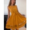 Šaty elegantní letní bez rukávu dámské (S/M/L ONE SIZE) ITALSKÁ MÓDA IMHMS23NELA/DU (Velikost M/L, Barva béžová)
