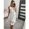 Šaty elegantní letní bez rukávu dámské (S/M/L ONE SIZE) ITALSKÁ MÓDA IMHMS23NELA/DU (Velikost M/L, Barva béžová)