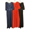 Šaty společenské elegantní plesové dlouhé krátký rukáv dámské (L/XL) FRANCOUZSKÁ MÓDA FMF24KARIN/DU (Velikost L/XL, Barva Černá)