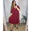 Šaty společenské elegantní plesové krátké krátký rukáv dámské (L/XL/2XL) FRANCOUZSKÁ MÓDA FMF24JOLANA/DU (Velikost XL/2XL, Barva modrá královská)