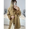Kabát s kožíškem dlouhý rukáv dámský (S/M/L/XL ONE SIZE) ITALSKÁ MODA IM423351/DU (Velikost L/XL, Barva Černá)