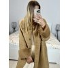 Kabát s kožíškem dlouhý rukáv dámský (S/M/L/XL ONE SIZE) ITALSKÁ MODA IM423351/DU (Velikost L/XL, Barva Černá)