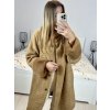 Kabát s kožíškem dlouhý rukáv dámský (S/M/L/XL ONE SIZE) ITALSKÁ MODA IM423351/DU (Velikost L/XL, Barva Černá)