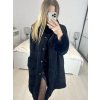 Kabát s kožíškem dlouhý rukáv dámský (S/M/L/XL ONE SIZE) ITALSKÁ MODA IM423351/DU (Velikost L/XL, Barva Černá)
