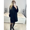 Kabát s kožíškem dlouhý rukáv dámský (S/M/L/XL ONE SIZE) ITALSKÁ MODA IM423351/DU (Velikost L/XL, Barva Černá)