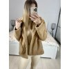 Kabátek zimní s beránkem dámský (L/XL ONE SIZE) ITALSKÁ MÓDA IM423353/DU (Velikost L/XL, Barva béžová)