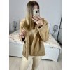 Kabátek zimní s beránkem dámský (L/XL ONE SIZE) ITALSKÁ MÓDA IM423353/DU (Velikost L/XL, Barva béžová)