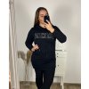 Šaty mikinové s kapucí dlouhý rukáv dámské (M/L/XLONE SIZE) ITALSKÁ MÓDA IMC23359/DR (Velikost L/XL, Barva hnědá camel)