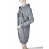 Šaty mikinové s kapucí dlouhý rukáv dámské (M/L/XLONE SIZE) ITALSKÁ MÓDA IMC23359/DR (Velikost L/XL, Barva hnědá camel)