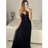 Šaty dlouhé elegantní s flitry na ramínka dámské (S/M ONE SIZE) ITALSKÁ MÓDA IMPMD2329979C/DU