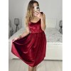 Šaty elegantní na ramínka dámské (S/M ONE SIZE) ITALSKÁ MÓDA IMWGB234466/DU (Velikost S/M/L, Barva vínová)