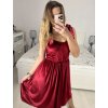 Šaty elegantní na ramínka dámské (S/M ONE SIZE) ITALSKÁ MÓDA IMWGB234466/DU (Velikost S/M/L, Barva vínová)